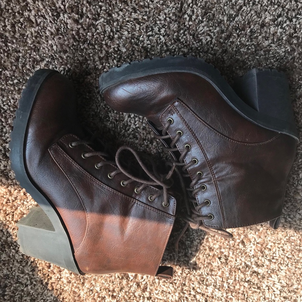 Brown booties